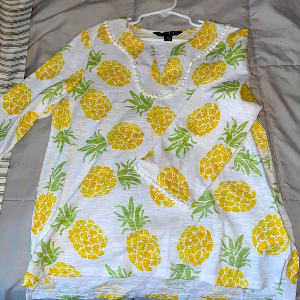 Brooks Brothers 🍍 girls pineapple tunic XL